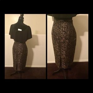 Women’s Worthington Skirt - Size 12 - Brwn & Blk
